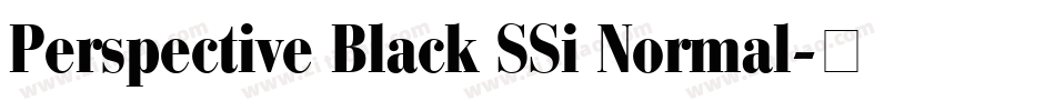 Perspective Black SSi Normal字体转换